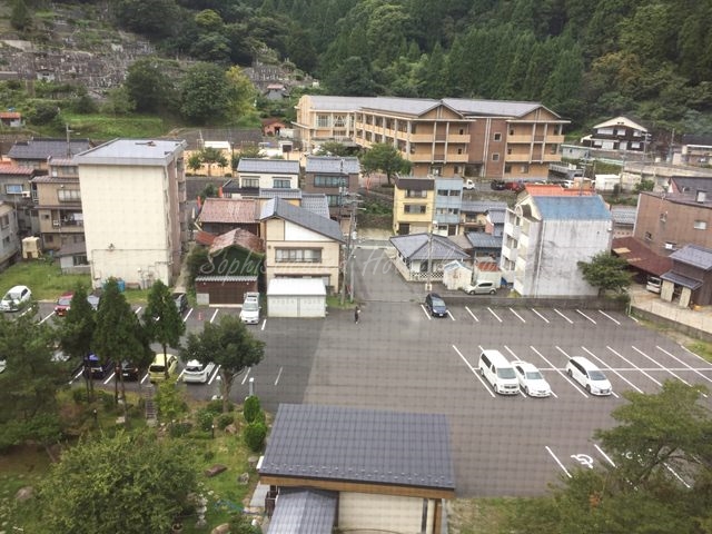 湧泉の宿ゆあむのお部屋から見える景色