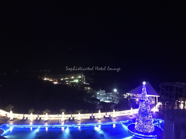 沖縄かりゆしビーチリゾート・オーシャンスパの夜景