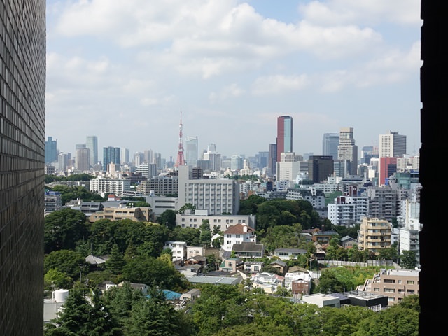 グランドプリンスホテル高輪の窓から見える景色