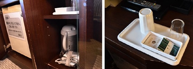 お部屋に置いてある備品の種類は？
