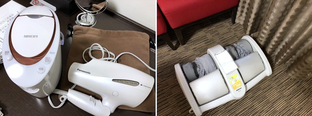 ダイワロイネットホテル岡山駅前の客室備品 ドライヤー フットマッサージャー