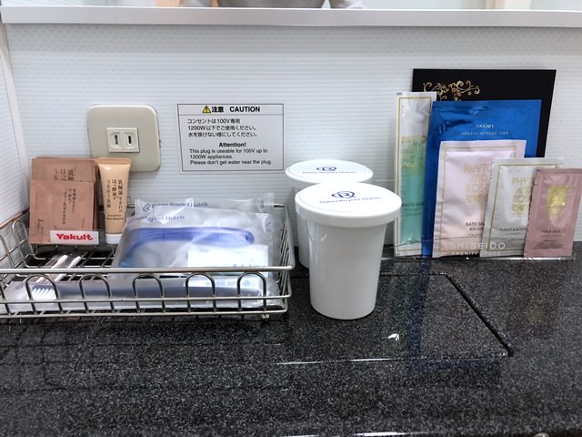 ダイワロイネットホテル岡山駅前の客室アメニティ