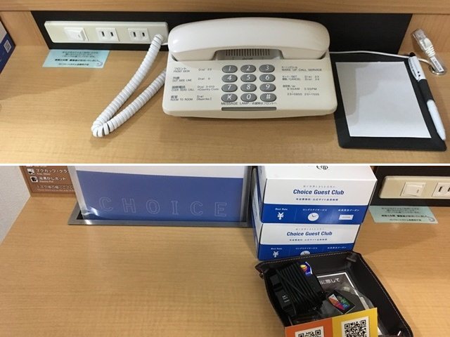 コンフォートホテル那覇県庁前の客室設備（コンセント・ケーブル）