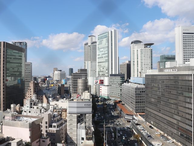 ホテルモントレル・フレール大阪のお部屋からの景色