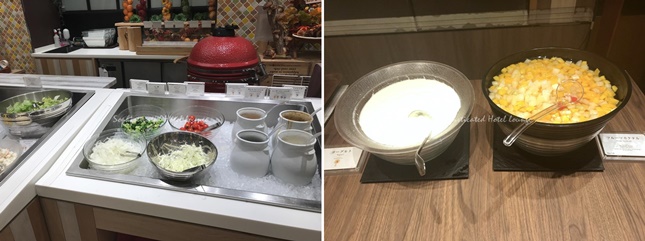 サラダにフルーツ