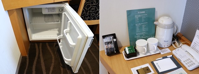 冷蔵庫と備品・アメニティ