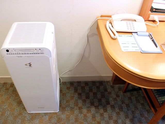 都市センターホテルの客室備品（空気清浄機）
