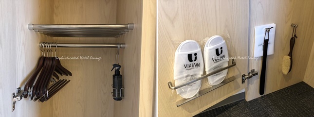 使い捨ての室内履き、靴磨き、靴べら、洋服ブラシ